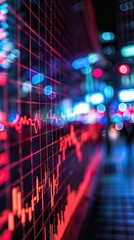 Obraz premium Stock plunge index chart. Economic crisis and stock market. High quality AI generated image