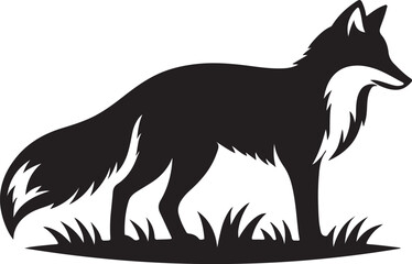 fox silhouette Vector Design on white background