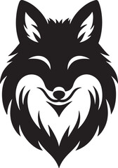 Fox head silhouette vector illustration design on white background