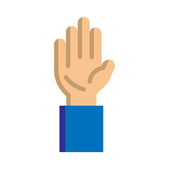  Hands Up Vector Flat Icon Design