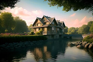 Obraz premium outside view of the house