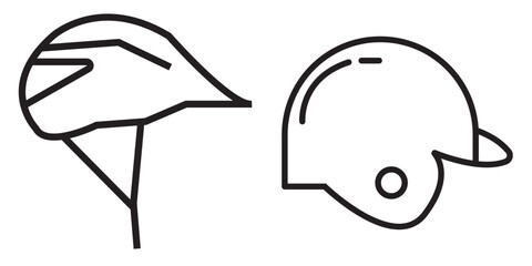Helmet icons set. Helmet sign and symbol. Construction helmet icon. Safety helmet
