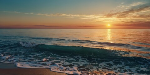 Obraz premium Sunset over the beach