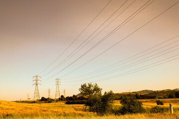 "Powerline on mountain hi-res stock photography and images.
Power lines are built on mountains using transmission towers, which are often made of galvanized steel or aluminum. In mountainous areas, al