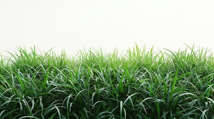 Fototapeta premium Ground level shot of grass isolated on white background