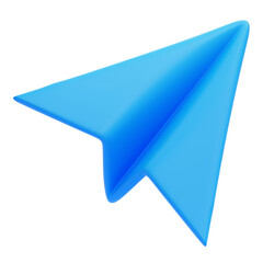 PNG 3D Paper Plane icon isolated on a white background