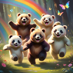teddy bear with balloons