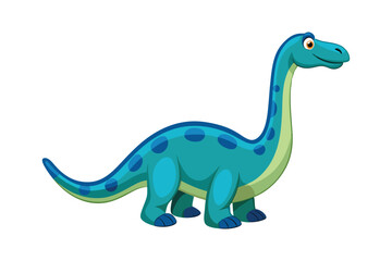 Cartoon funny baby brontosaurus dinosaur art vector