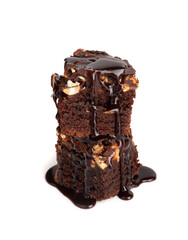 Nut Brownie, Homemade German Chocolate Cake, Chocolate Peanuts Cake, Brownie Square Piece