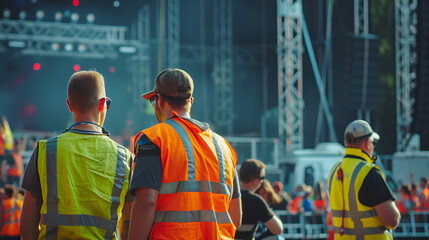 Festival Safety Team Monitoring the Stage