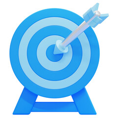 PNG 3D Target icon isolated on a white background