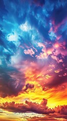 Fototapeta premium Whimsical dance of the clouds in time-lapse creation