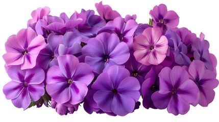  Pink phlox flower isolated on a white png background, in high resolution, 