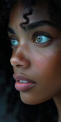 close up portrait of a woman