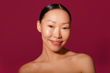 A beauty photo of a cute Asian woman