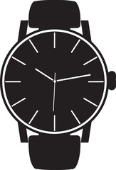 black and white clock illustration 