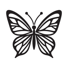 Butterfly vector silhouette