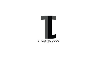 TL LT IL LI Abstract initial monogram letter alphabet logo design