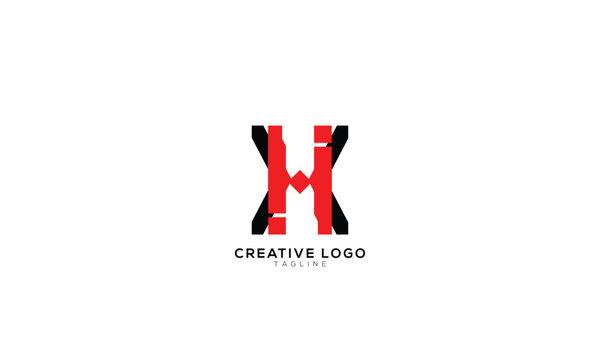 HX XH XHI Abstract initial monogram letter alphabet logo design