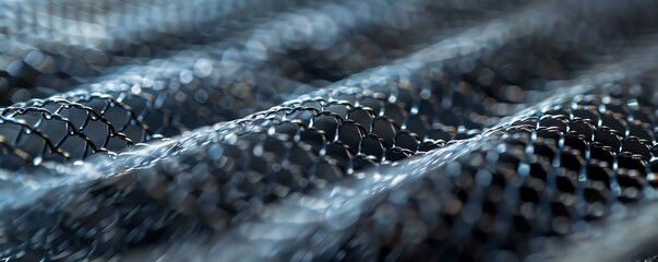 Close-up shot of fine wire mesh with intricate patterns, isolated on white, showcasing its precision and industrial quality, ideal for filtration and reinforcement themes