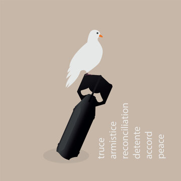 Peace dove on bomb