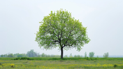 Fototapeta premium A tree in the newly planted area