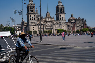 Mexico City Zocalo street