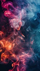 Obraz premium Whimsical Dance of Smoke: A Mystical Abstract Formation