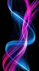 Obraz premium Luminous Paths: Captivating Blue Light Trails in Abstract Photography