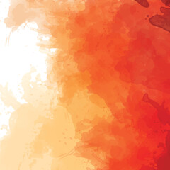 Red, Orange Abstract watercolor background Vector