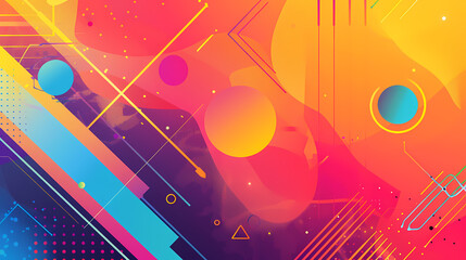 Vibrant Abstract Background Vector with Colorful Gradients and Shapes