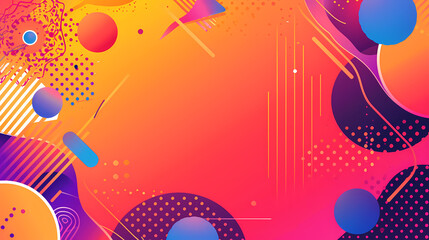 Obraz premium Vibrant Abstract Background Vector with Colorful Gradients and Shapes