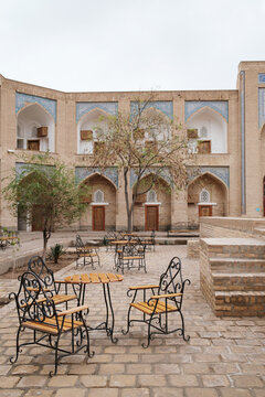 Serene Courtyard  Setting in a Traditional Middle Eastern Architec