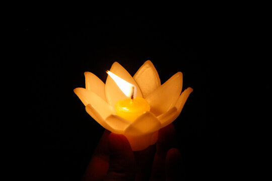 Person holding Krathong