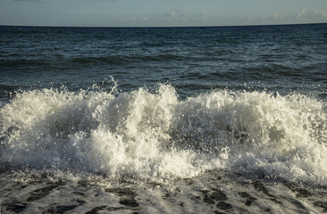 summer seething sea wave