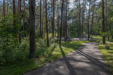 Naklejka premium Ponary forest, the massacre site of 100,000 Polish Jews of Vilna, Poles, and Russians by the Nazis during WW2. Ponary is located 10 km from the center of Vilnius, Lithuania.