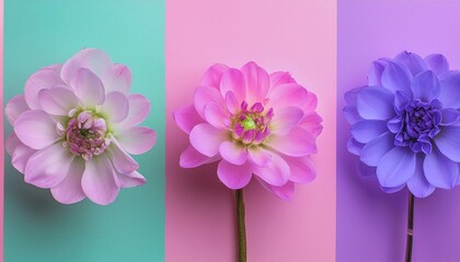 Obraz premium A time-lapse of a flower blooming and wilting under different environmental conditions.