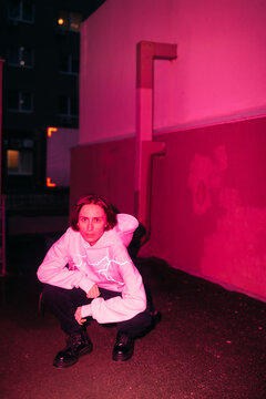 Non binary person  on the street