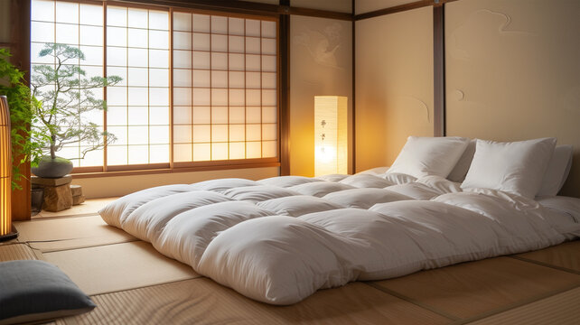 和室の羽毛布団