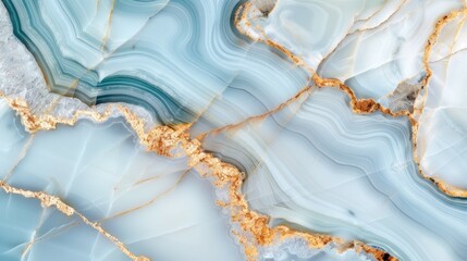 A blue and gold stone with a pattern of lines and swirls