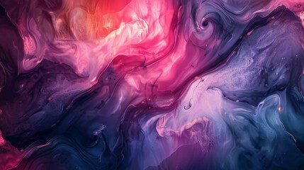 A colorful swirl of paint with a purple and blue background