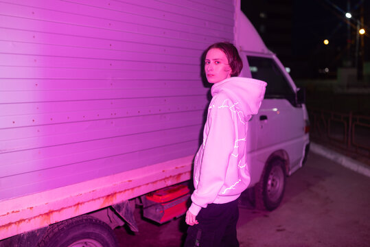 Non binary person  on the street