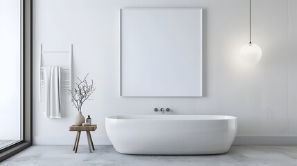 Minimalist Bathroom with Bright Fixtures and Clean Interior Design for Home Decor