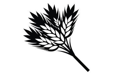 a bundle of wheat black and white eps