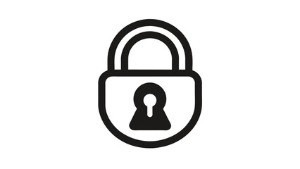 Basic Lock Symbol in Black and White