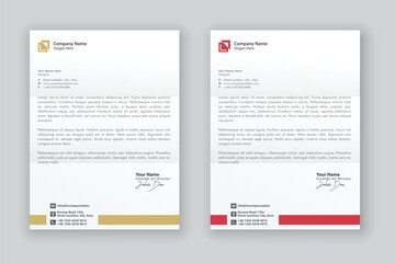 Fototapeta premium business corporate letterhead design template 