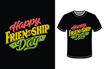 vector friendship day t shirt design Illustration