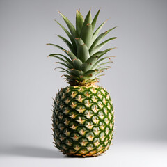 Fototapeta premium Closeup of a Pineapple on a White Background.