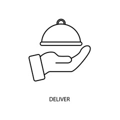 Fototapeta premium deliver concept line icon. Simple element illustration. deliver concept outline symbol design.