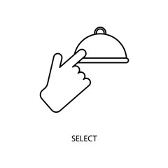 select concept line icon. Simple element illustration. select concept outline symbol design.